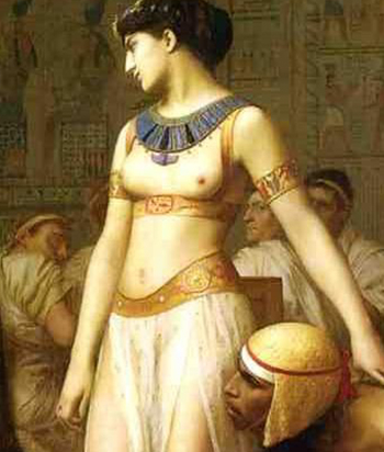 Ancient Rituals — Cleopatra before Caesar, after Gérôme
